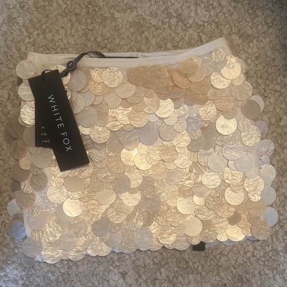 Ariel Mini Skirt Cream Shell - Picture 2 of 2